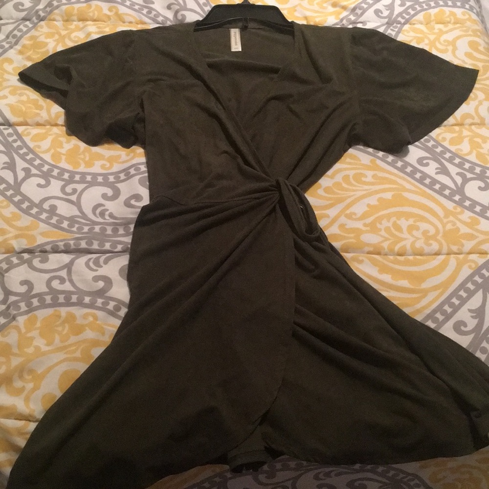 Olive green wrap tunic